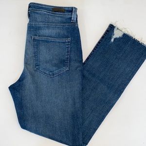 High Rise | Hallen Jaen  Distressed Cropped Jeans